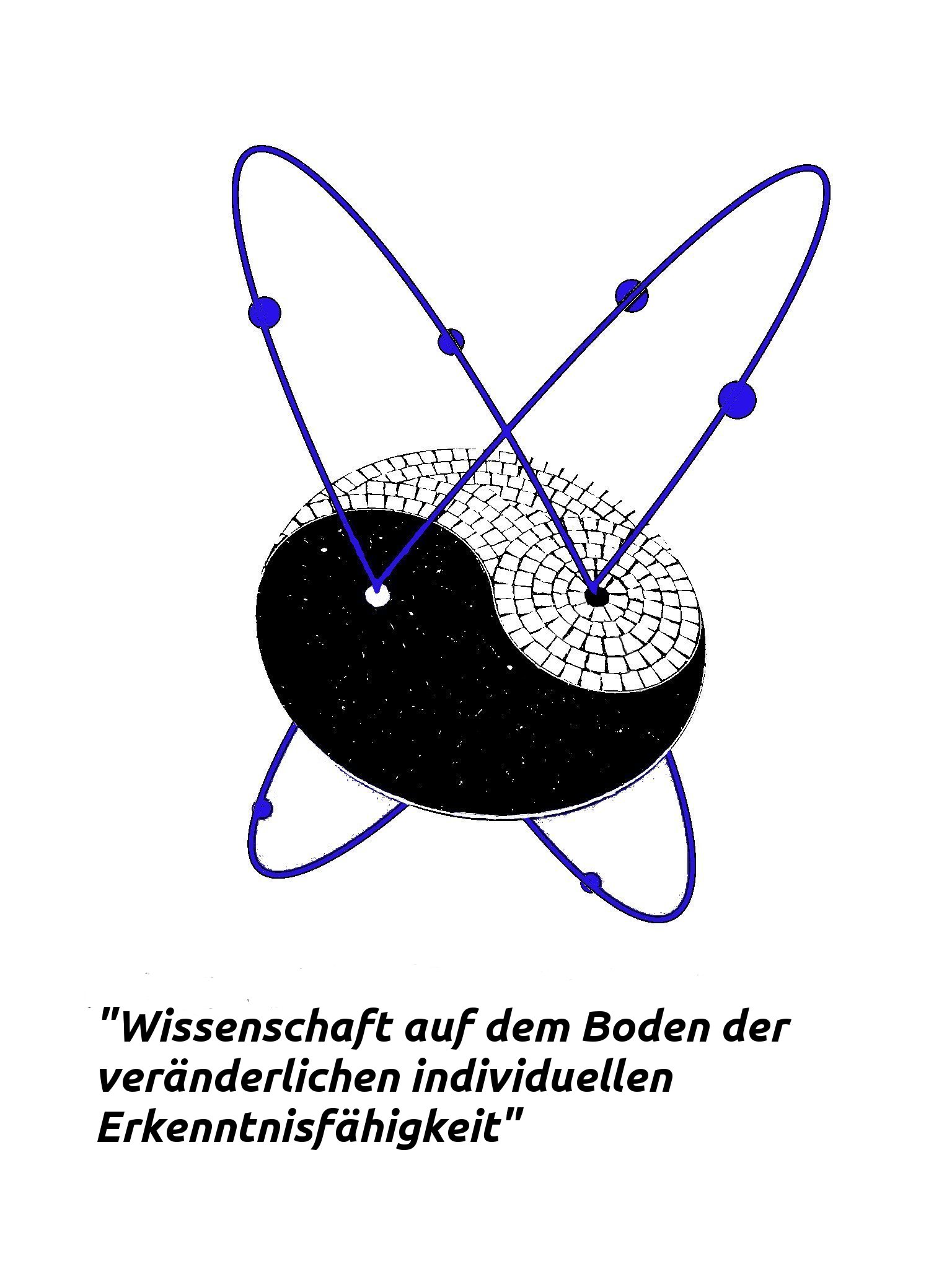 Tao-Symbol auf das Verh�ltnis Wissenschaft-Mensch bezogen
